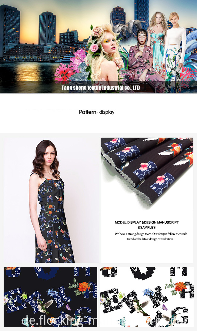 Printed Twill Dobby Fabric for All Kinds of Lady's Garment